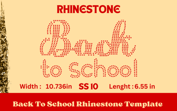 Back to School Rhinestone Template