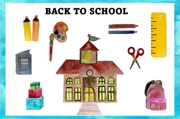 Back to School Watercolour Clipart: A Versatile, Hand-Painted Resource for Educators and Creators