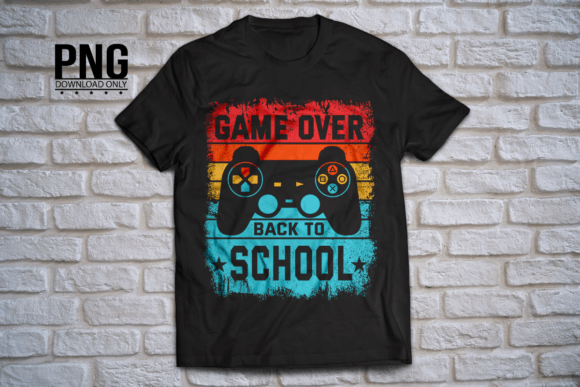 Game over Back to School Vintage Kids