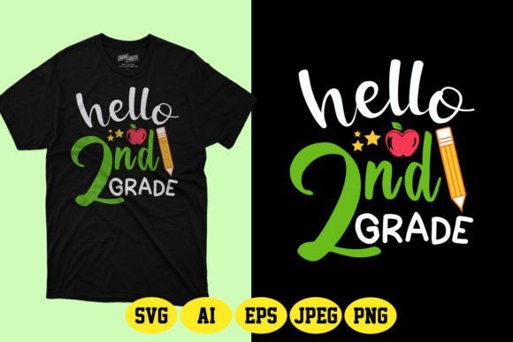 Hello 2nd Grade Back to School SVG